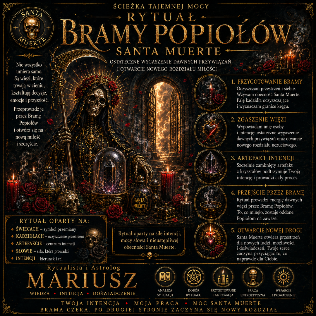 Rytuał Bramy Popiołów Praca w ścieżce Santa Muerte 
